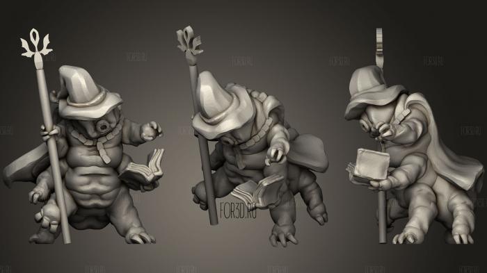 Mossfolk Wizard 3d stl for CNC